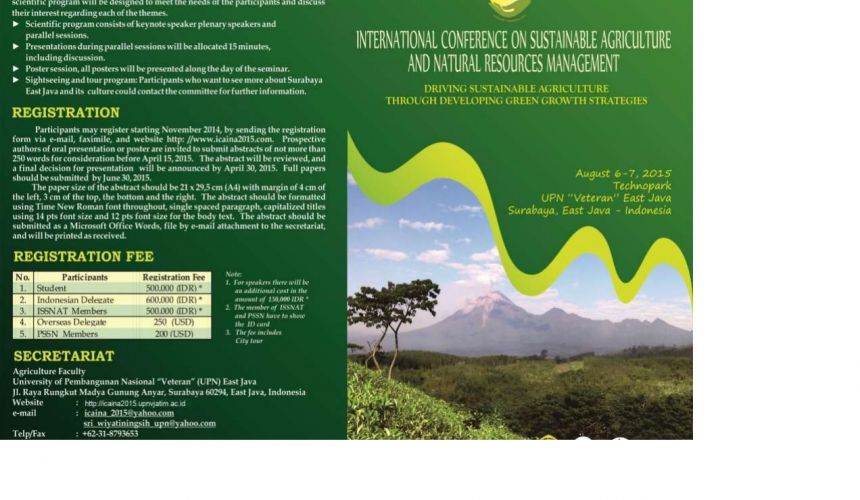 INTERNATIONAL CONFERENCE ON SUSTAINABLE