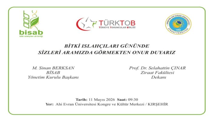 11 Mayıs Bitki Islahçıları Günü'ne DAVET